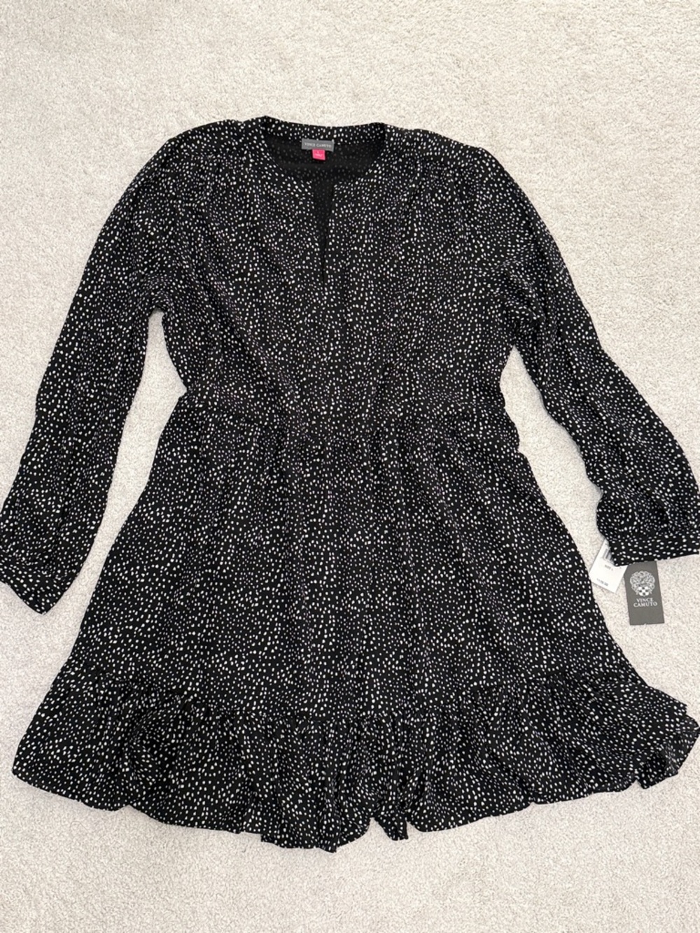 Vince Camuto Black Casual Tiered Dress